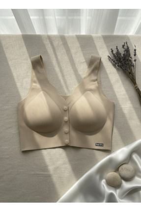 Feenia Nudenity Dikişsiz Balensiz Önden Düğmeli Kalın Askılı Pedli Görünmez S...