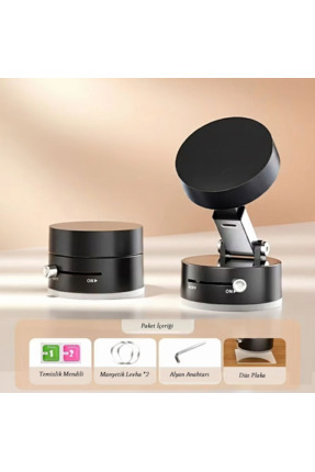 Energic Mıknatıslı Katlanabilir Telefon Tutucu - Vakumlu Torpido ve Cam Uyuml...
