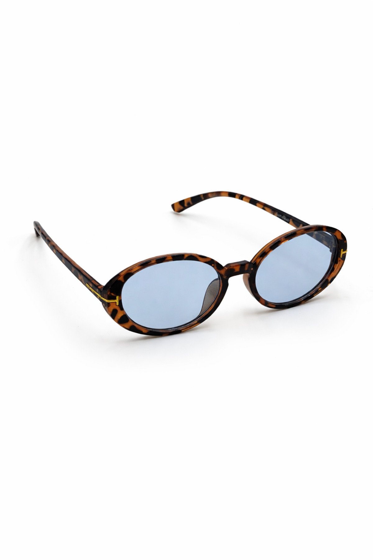 Eyesofia Pearly Cat Eye Leopar Çerçeveli Mavi Güneş Gözlüğü görsel 4