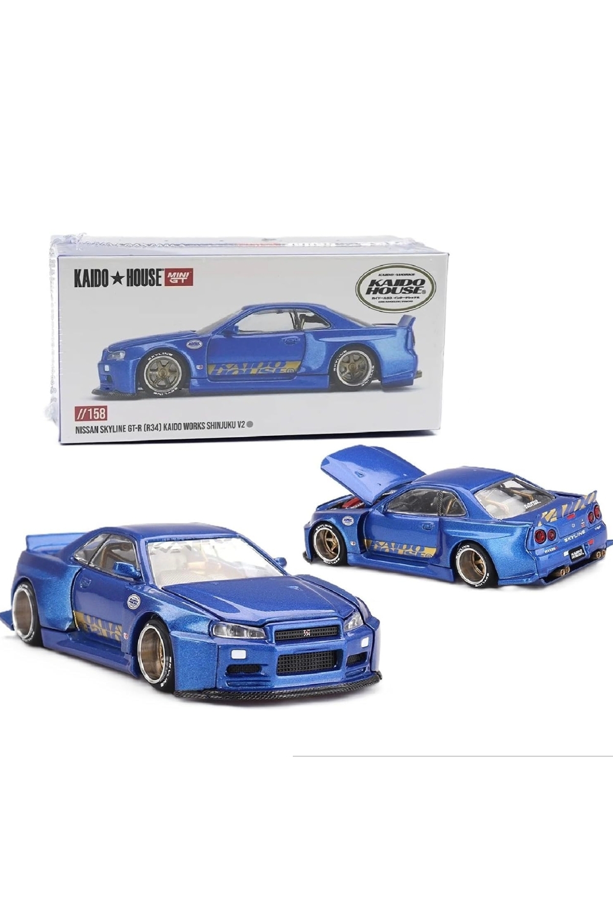 Mini GT Kaido House //158 Nissan Skyline GT-R (R34) Kaido Works
