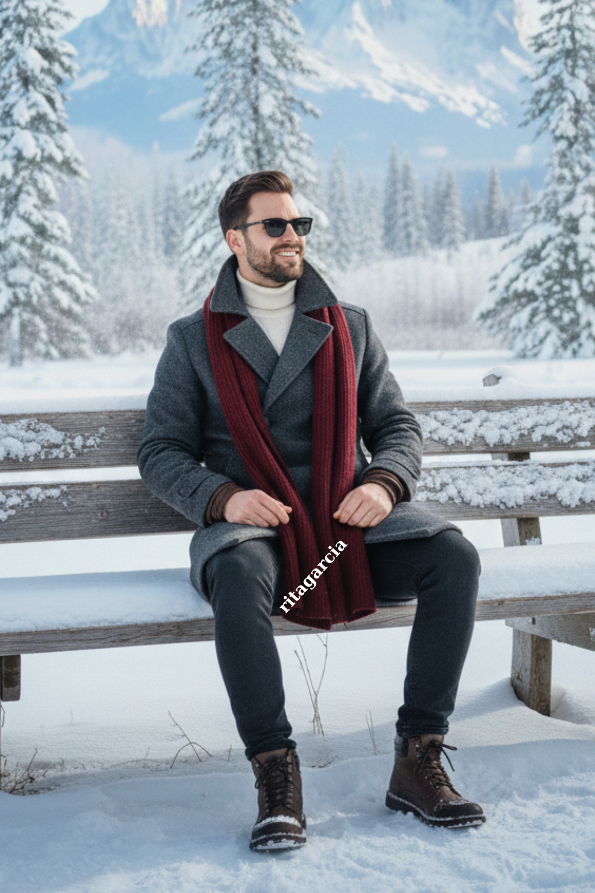 Ritagarcia  Selanik Erkek Örgü Atkı - Uzun Kalın Kışlık Unisex - Görsel 2