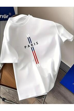Oceanwear Paris Baskılı Bisiklet Yaka Kısa Kol Erkek Tshirt
