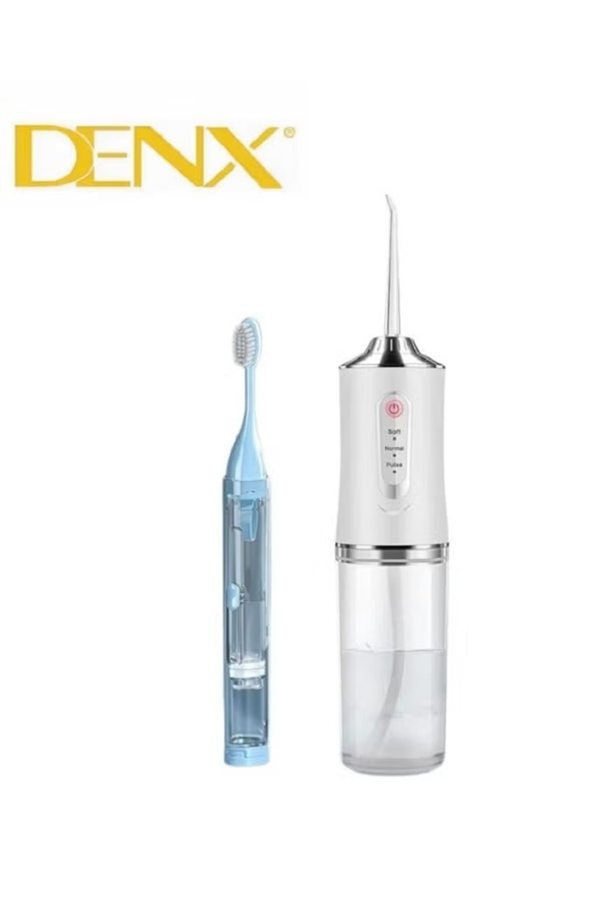 Denx Dental Care Set with Water Flosser & Electric Toothbrush, 3 Modes, Long Battery Life, SA74736784H,