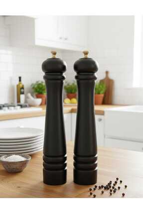 Home Mat Siyah Tuz Karabiber Değirmeni Baharat Öğütücüsü Büyük Boy 32 Cm 2 Adet