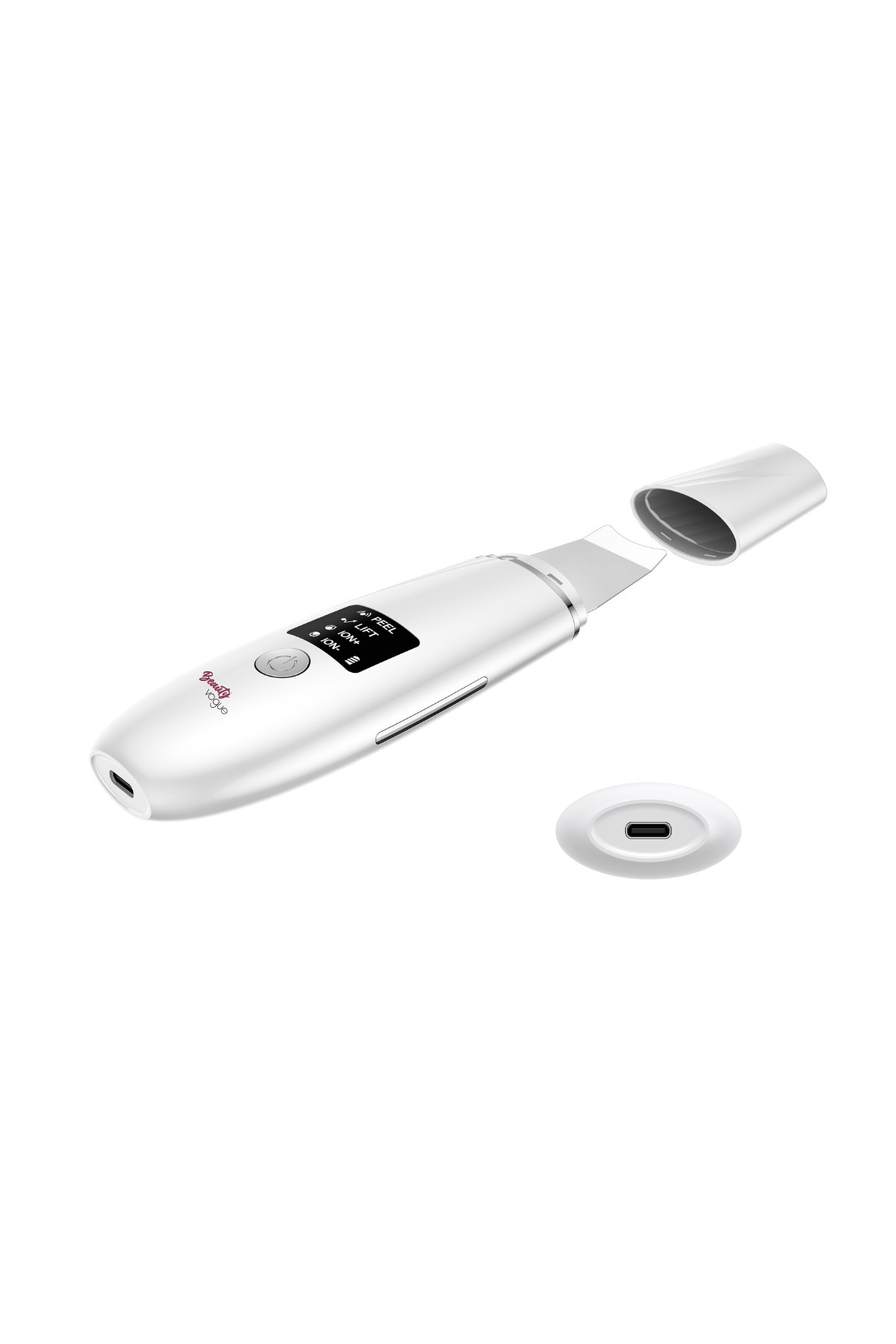 C2 Ultrasonik Spatula - Mikro Akımlı Cilt Temizleme, Siyah Nokta Giderici ve Lifting Cihazı Scrubber — سفید YNGC6197430-2 — تصویر 3 از 5