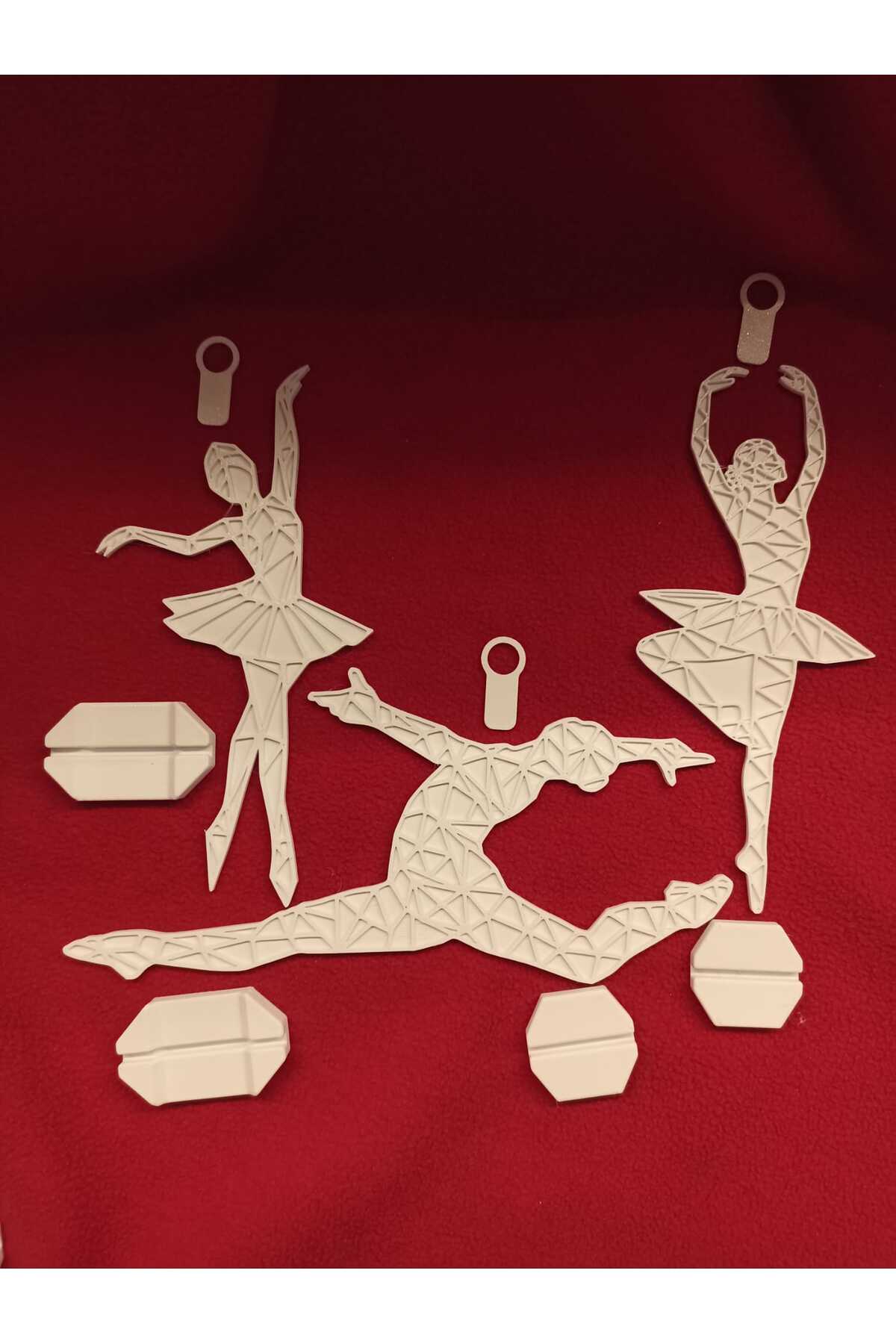 تابلوی بالرینا سه تکه، ابعاد ۸–۱۶ سانتیمتر، رنگها شامل نمیشوند، قابل استفاده روی دیوار یا روی میز