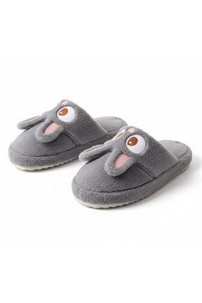 TopukkTrend Kadın Peluş Ev Terliği Kaydırmaz Sessiz Taban Kışlık Rahat Tavşan...