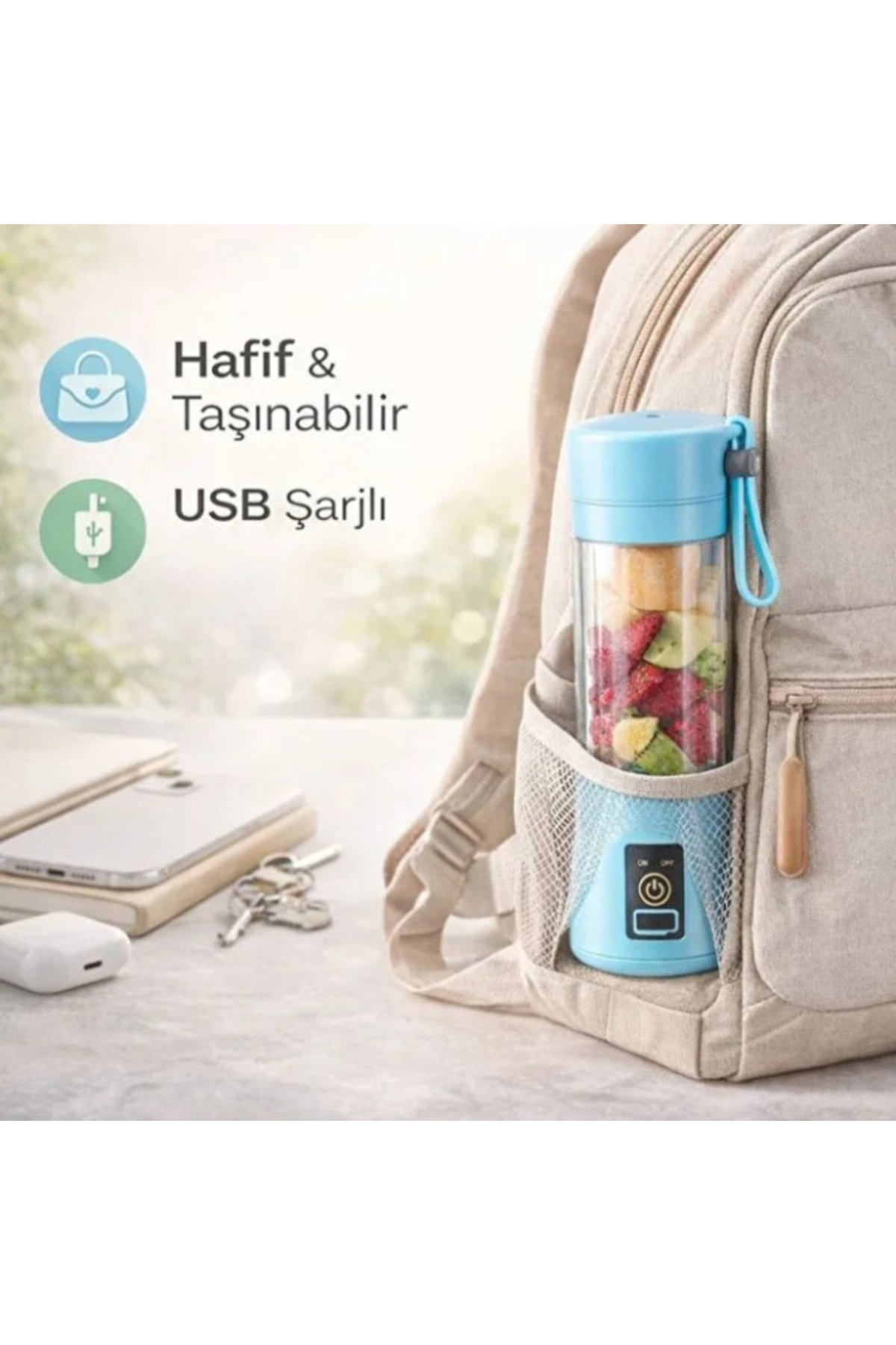 NW NessiWorld Şarjlı Taşınabilir Smoothie Blender fotoğrafı 5 (önizleme)