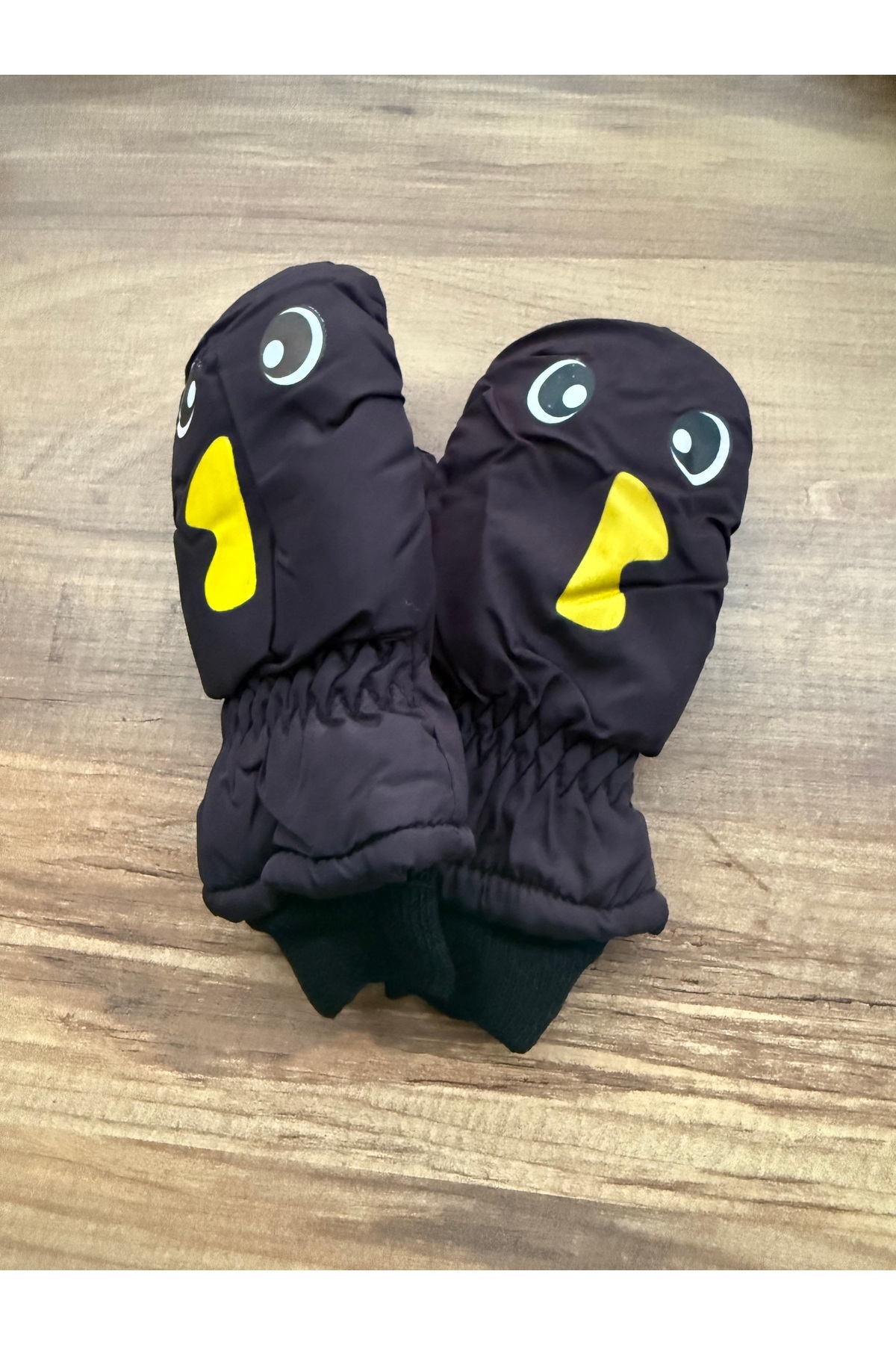 Blotch Sevimli Figür Su Geçirmez Kaliteli Lastikli Siyah İçi Polarlı Bebek Kar Eldiveni 0-24 ay fotoğrafı 4 (önizleme)