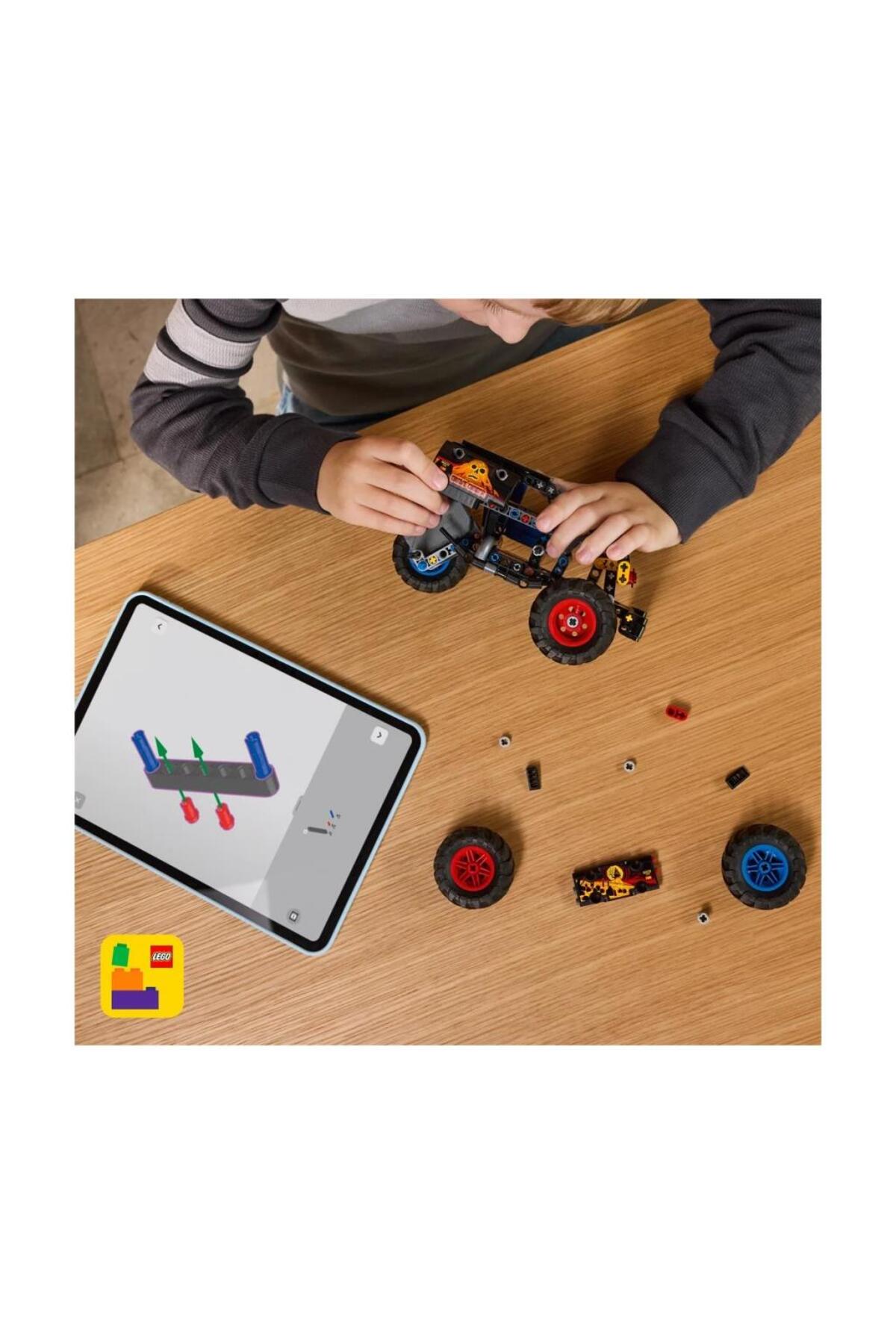 ® Technic Monster Jam ™ Grave Digger ™ آتش و یخ ۴۲۲۱۹ – مجموعه ساختنی اسباببازی ۷+ (۲۶۳ قطعه)