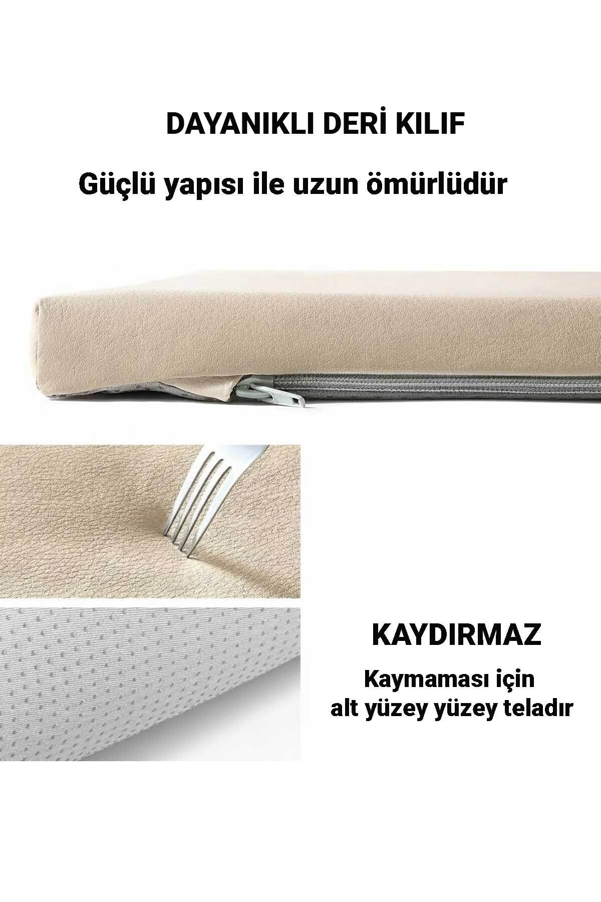 RevuBaby DERİ Çocuk Jimnastik Minderi 120x120x5 Cm DERİ Kumaş Sıvı Geçirmez Kumaş Kaydırmmaz BÜYÜK BOY fotoğrafı 2 (önizleme)
