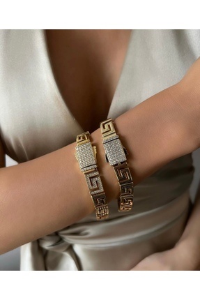 VİP AKSESUARRR KADIN 14K KUYUMCU MODEL TAŞLI LABİRENT BİLEKLİK