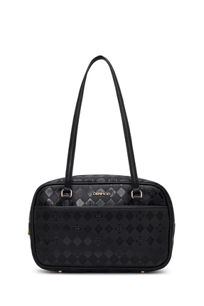 Derimod Kadın Siyah Baskılı Omuz Çantası 25WBD238126