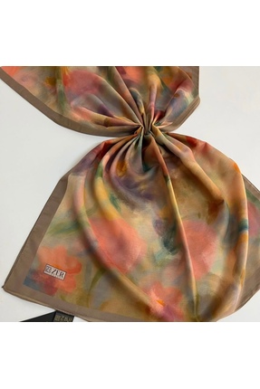 ZER ORGANIC PAMUKLU ÇİÇEK DESENLİ ŞAL %100 PAMUK