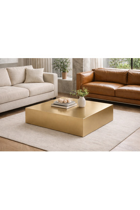 alkametal paslanmaz orta sehpa 100 * 80 cm