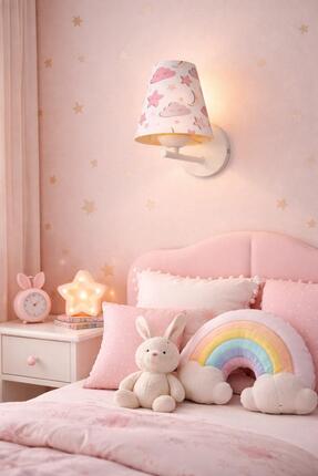 BİAVİZE KIZ ÇOCUK TEMALI PEMBELİ BEYAZ KROM DUVAR APLİK