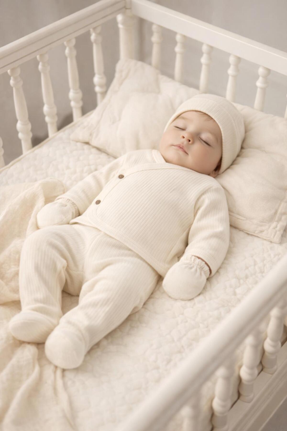 BYS BABY FASHION Mevsimlik 7'Li Pamuklu Yenidoğan Kız Erkek Bebek Hastane Çıkış Seti ( Battaniyeli) fotoğrafı 5 (önizleme)