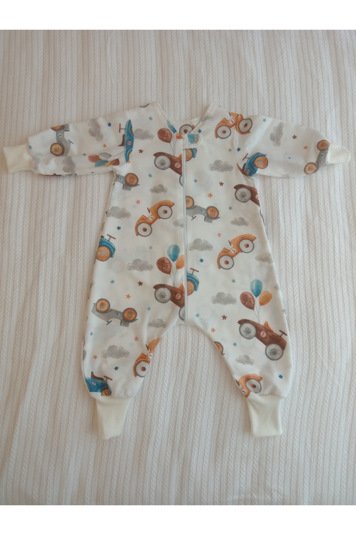 Wenaris Uyku Tulumu %100 Doğal Pamuk Çift Kat PAZEN Özel Kumaş Unisex 1.0 Tog 20-24 DERECE fotoğrafı 4 (önizleme)