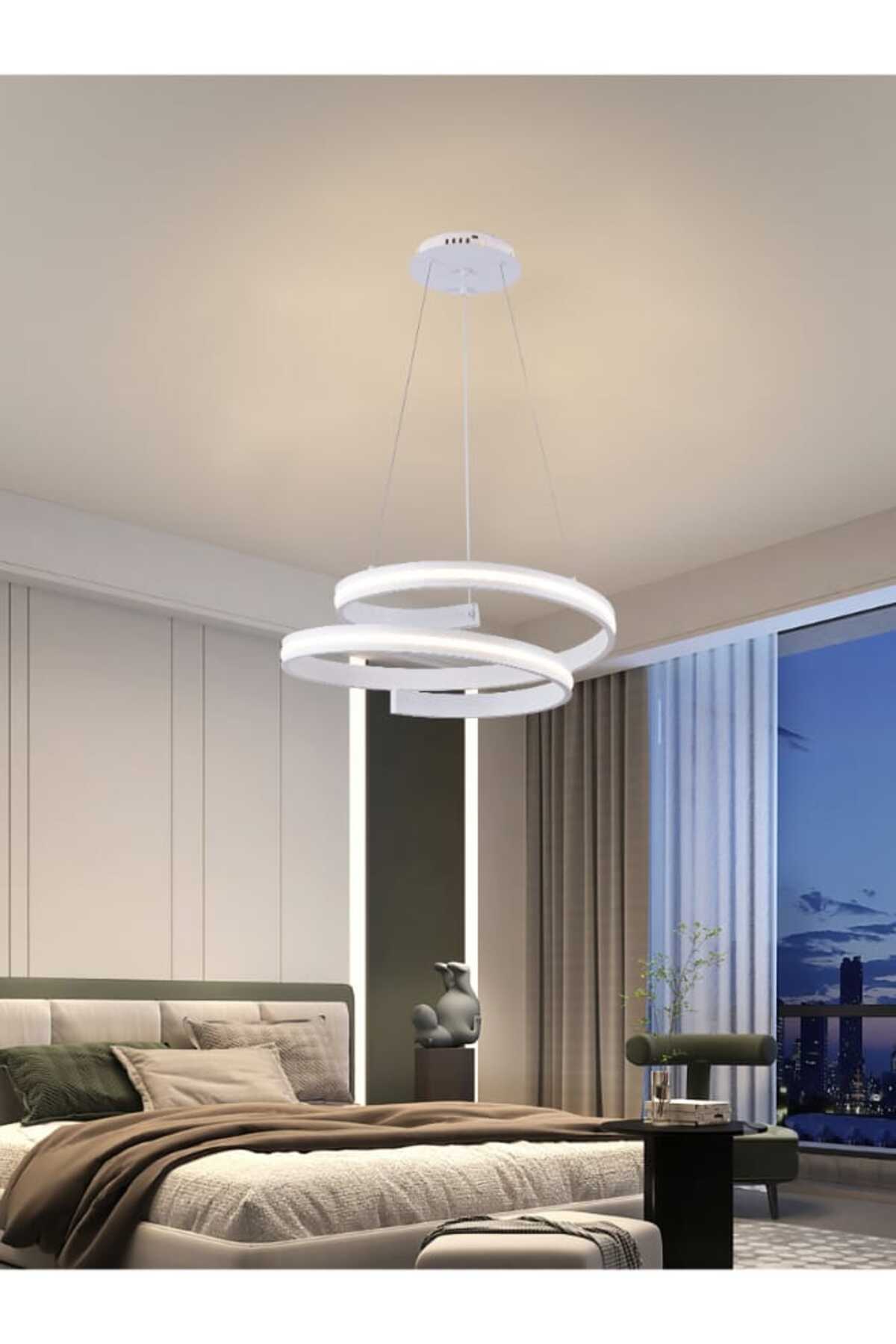 best power ثريا LED عصرية للسقف 6219 | طاقة 144 واط | 3 مستويات إضاءة ...