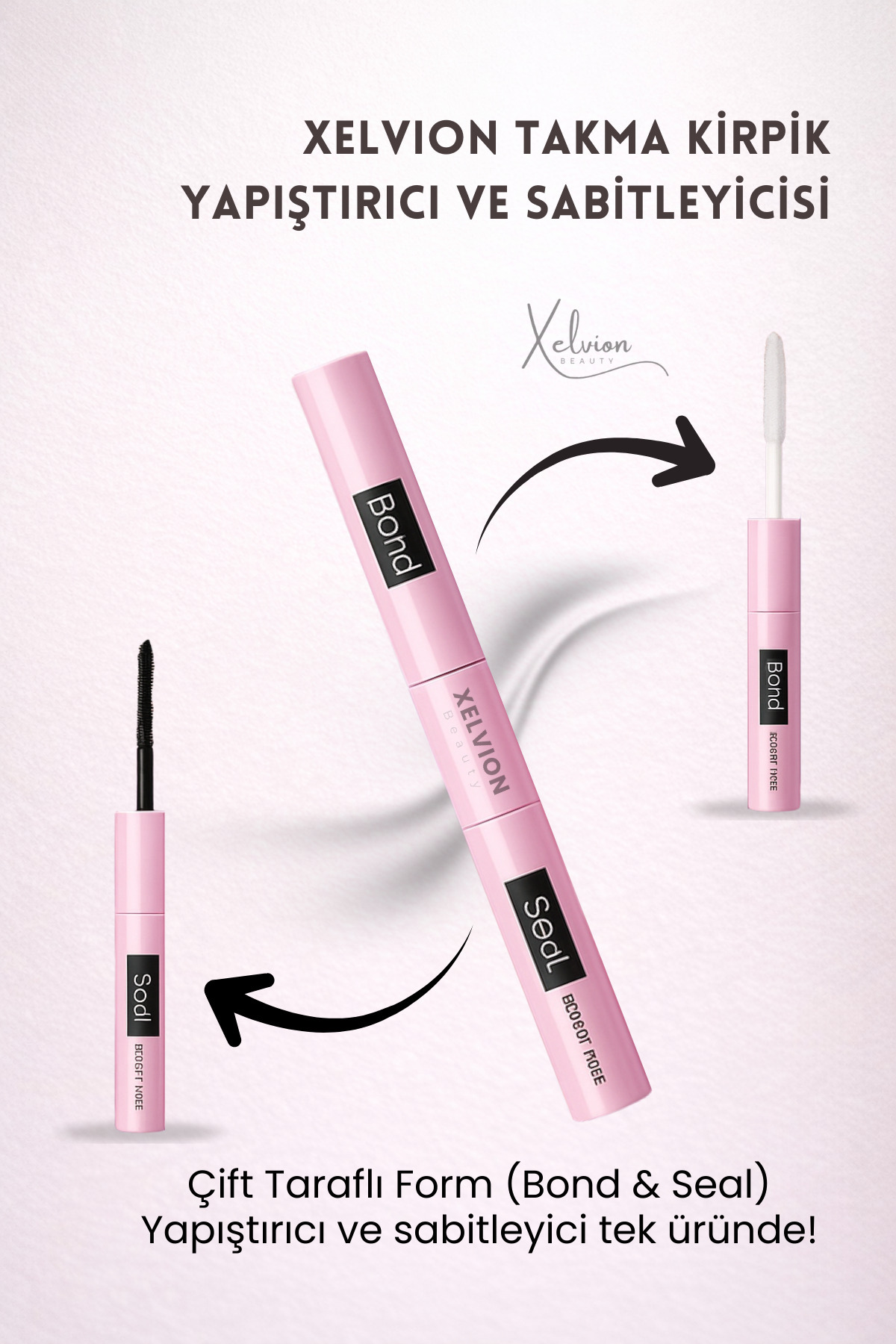 XELVION BEAUTY Takma Kirpik Yapıştırıcı ve Sabitleyici, Çift Taraflı Bond & Seal