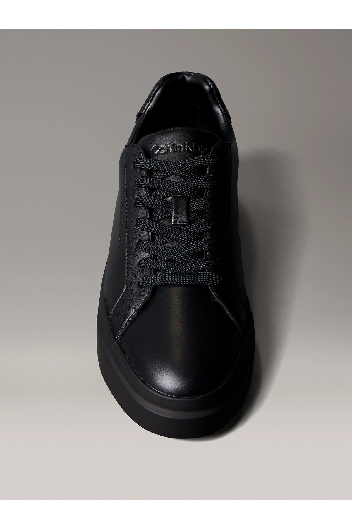 Calvin Klein  Erkek Deri Rahat Taban Yuvarlak Burun Calvin Yazı Detay Siyah Sneaker HM0HM02070-0GJ - Görsel 4