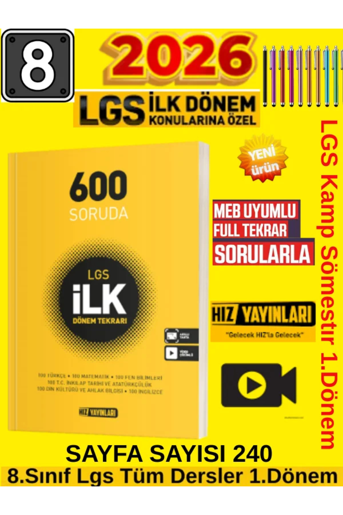 Ens Yayıncılık Hız LGS Hazırlık Tüm Dersler Kamp Yarıyıl 1.Dönem