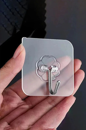 FBZhome 1 Adet Kendinden Yapışkanlı Şeffaf Güçlü Askı Kapı Duvar Askıları Ağı...