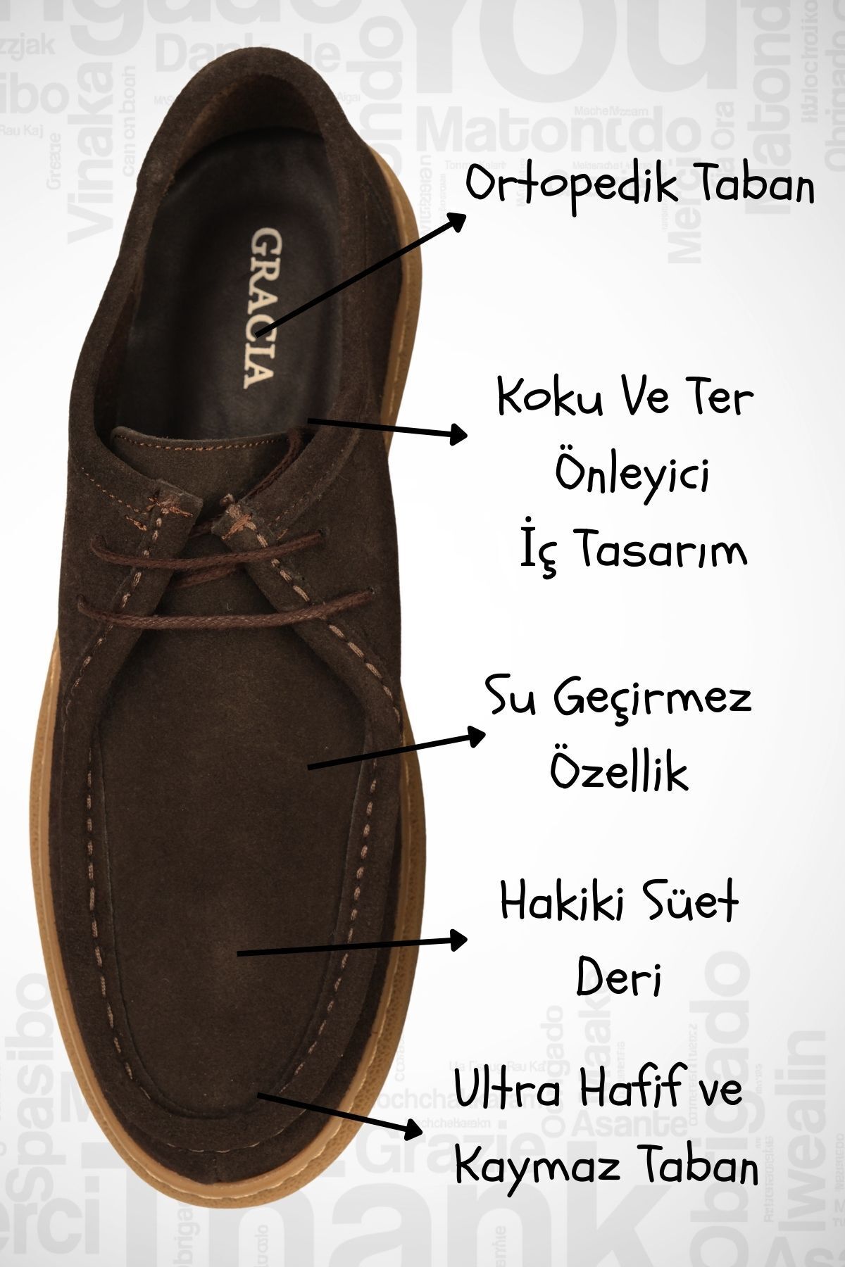 ALTA GRACIA GRACIA Hakiki Süet & Nubuk Deri Erkek Günlük Ayakkabı görsel 3