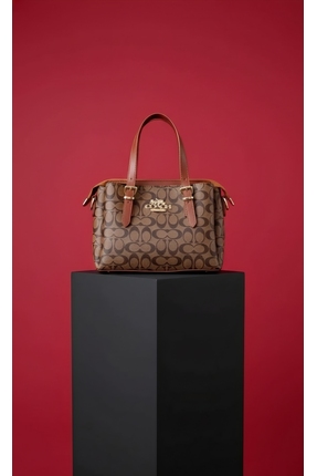 ELKA PRINTED BİG BROWN EL&OMUZ ÇANTASI