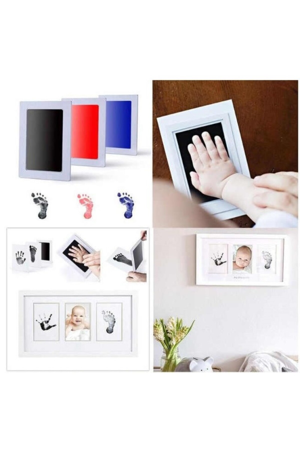 Genel Markalar Bebek El Ve Ayak Izi Anı Baskı Seti fotoğrafı 2 (önizleme)