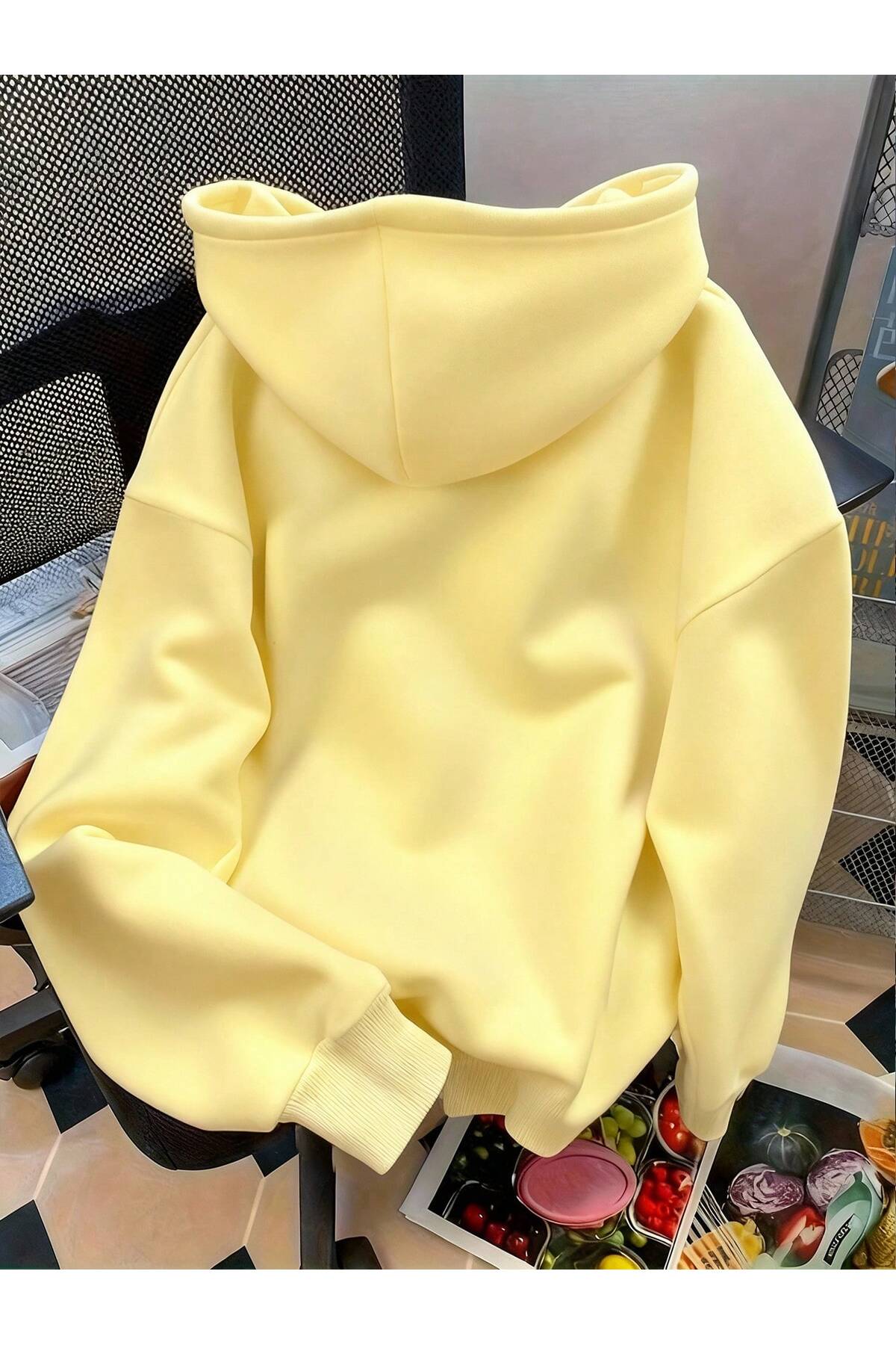 MONFİ Kadın Kanguru Cepli Kapüşonlu Sweatshirt görsel 2