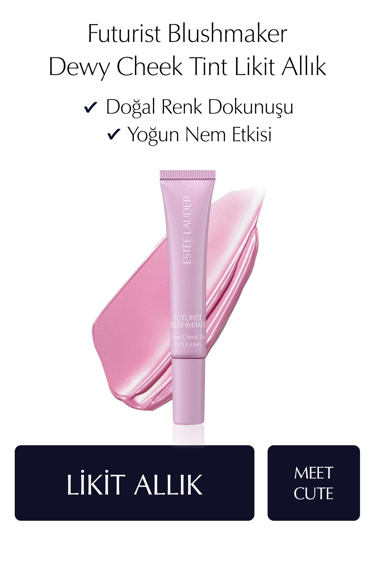 Estee Lauder Futurist Blushmaker Dewy Cheek Tint Likit Allık - Renk: Meet Cute — صورتی 138019