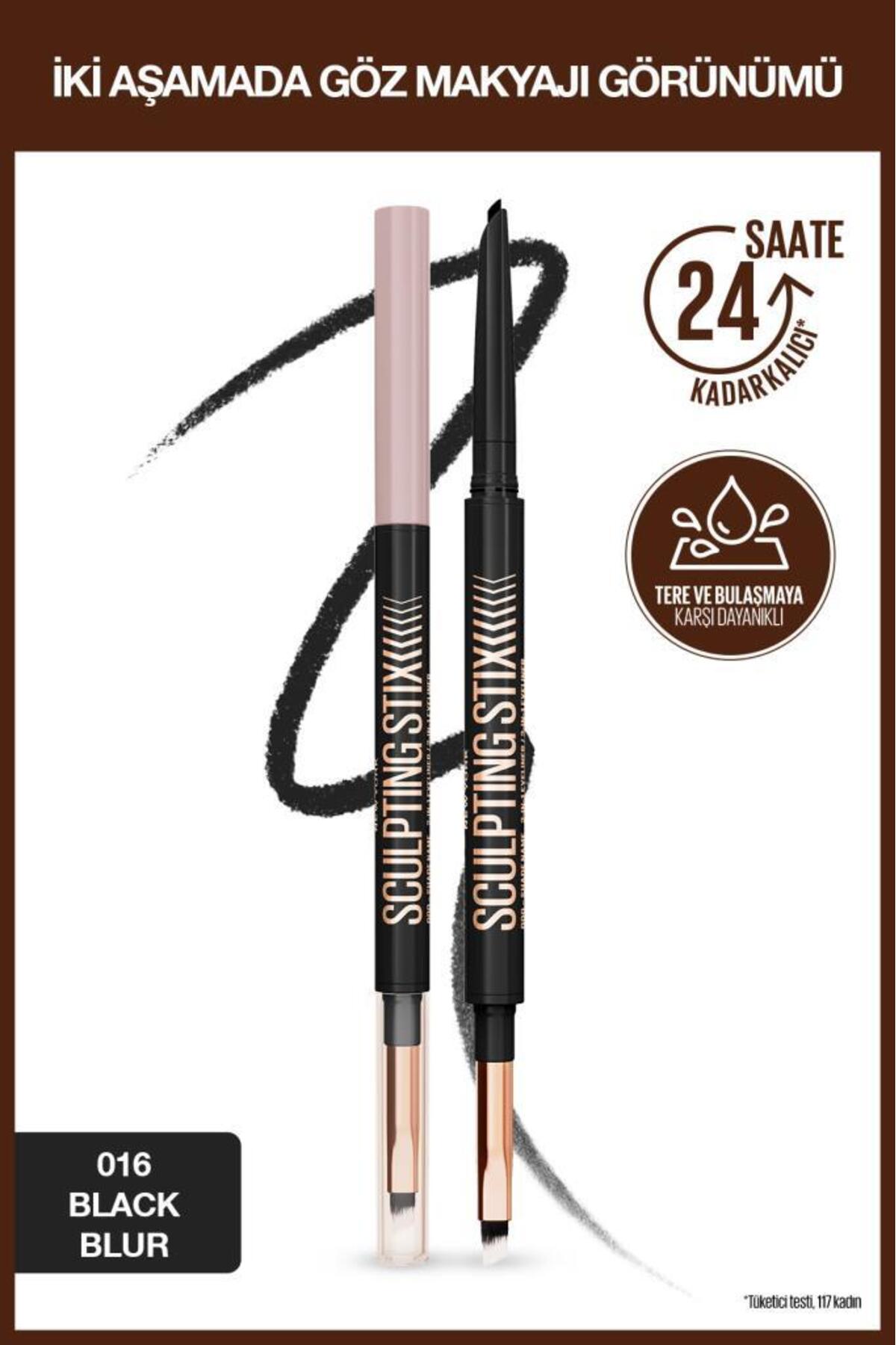 Maybelline New York Sculpting Stix Çift Uçlu Göz Kalemi - 016 Black Blur - Fiyatı, Yorumları