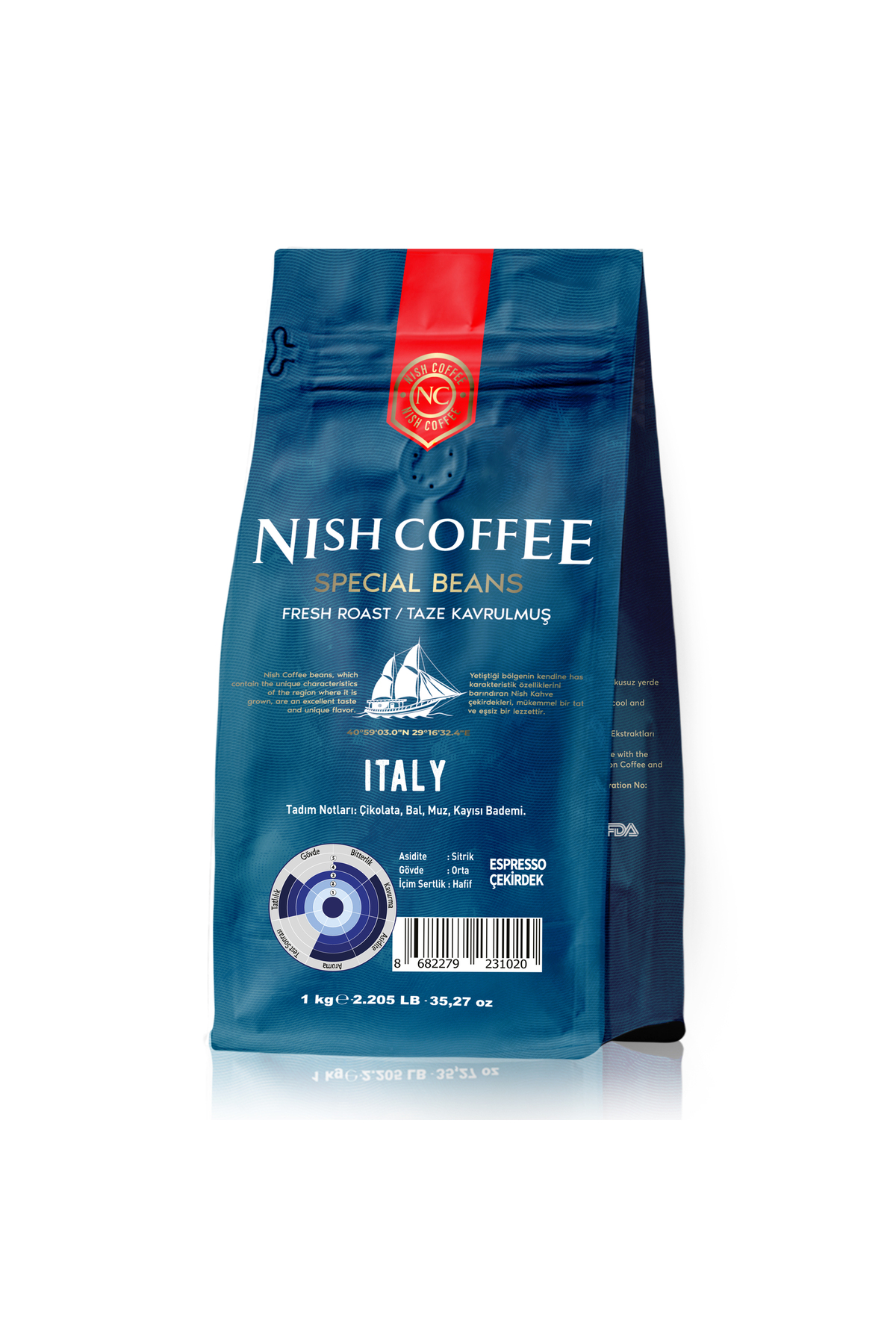 Nish Coffee Nish Espresso Italy 1 kg - Fiyatı, Yorumları