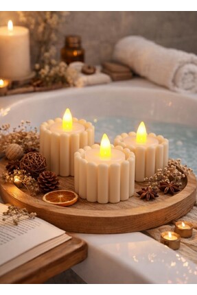 ESBODESİGN Dekoratif LED Mum Seti -3'lü