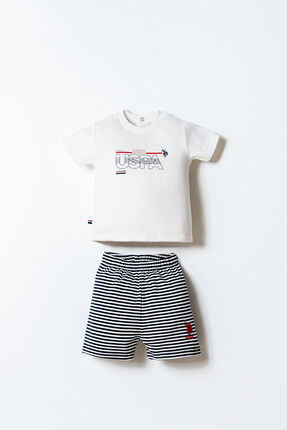 U.S. Polo Assn. Erkek Bebek Beyaz Şort Takım