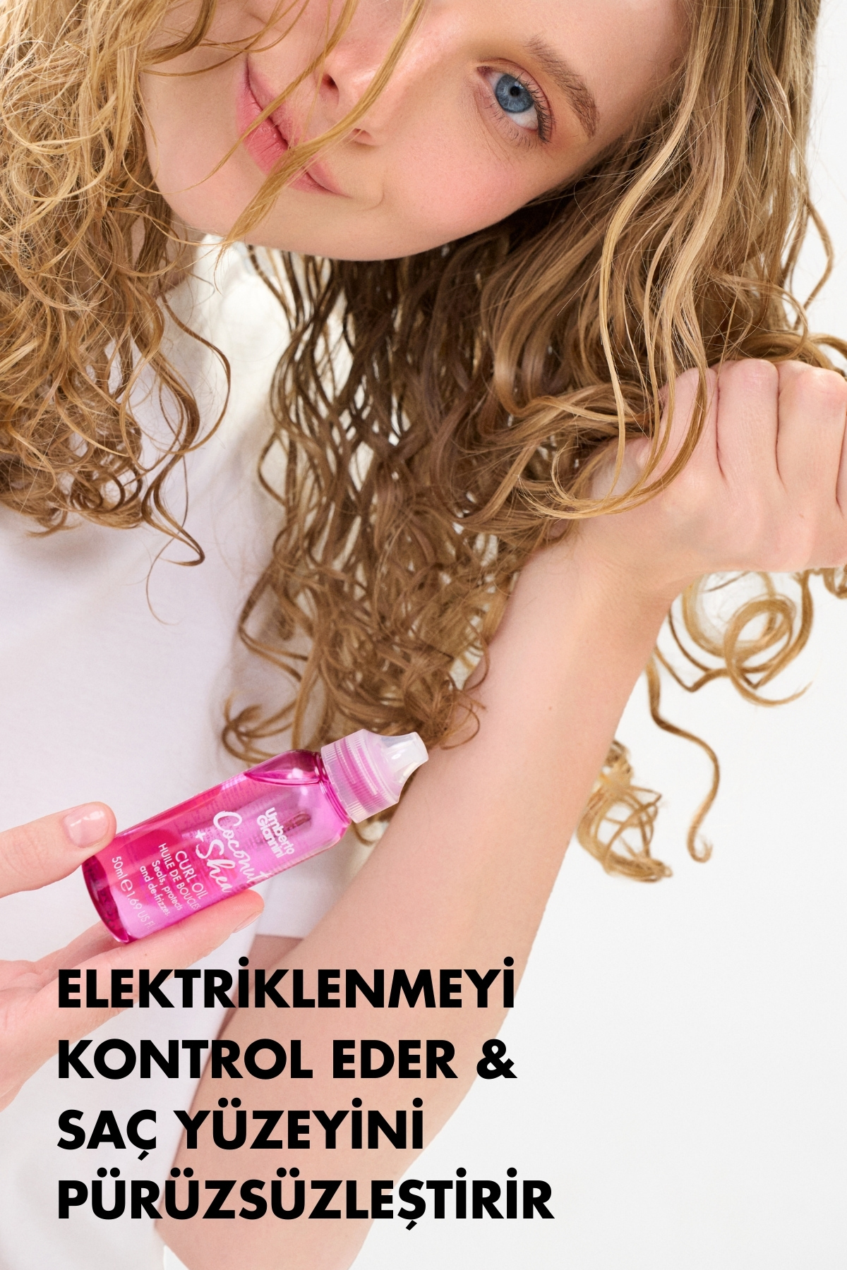 Coconut & Shea Curl Oil - Bukle Onarıcı & Nemlendirici Saç Yağı — U202 — تصویر 2 از 6