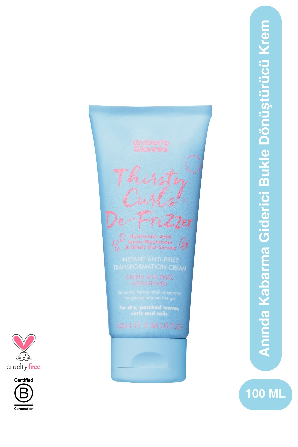 Umberto Giannini Thirsty Curls De-Frizzer - Anında Kabarma Giderici Bukle Dönüştürücü Krem — U235