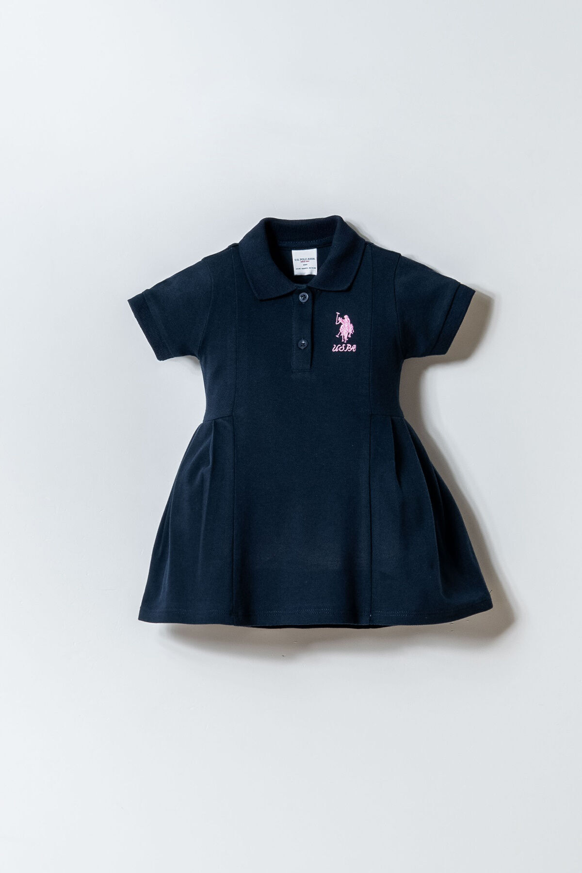 U.S. Polo Assn. Baby Girl Navy Dress