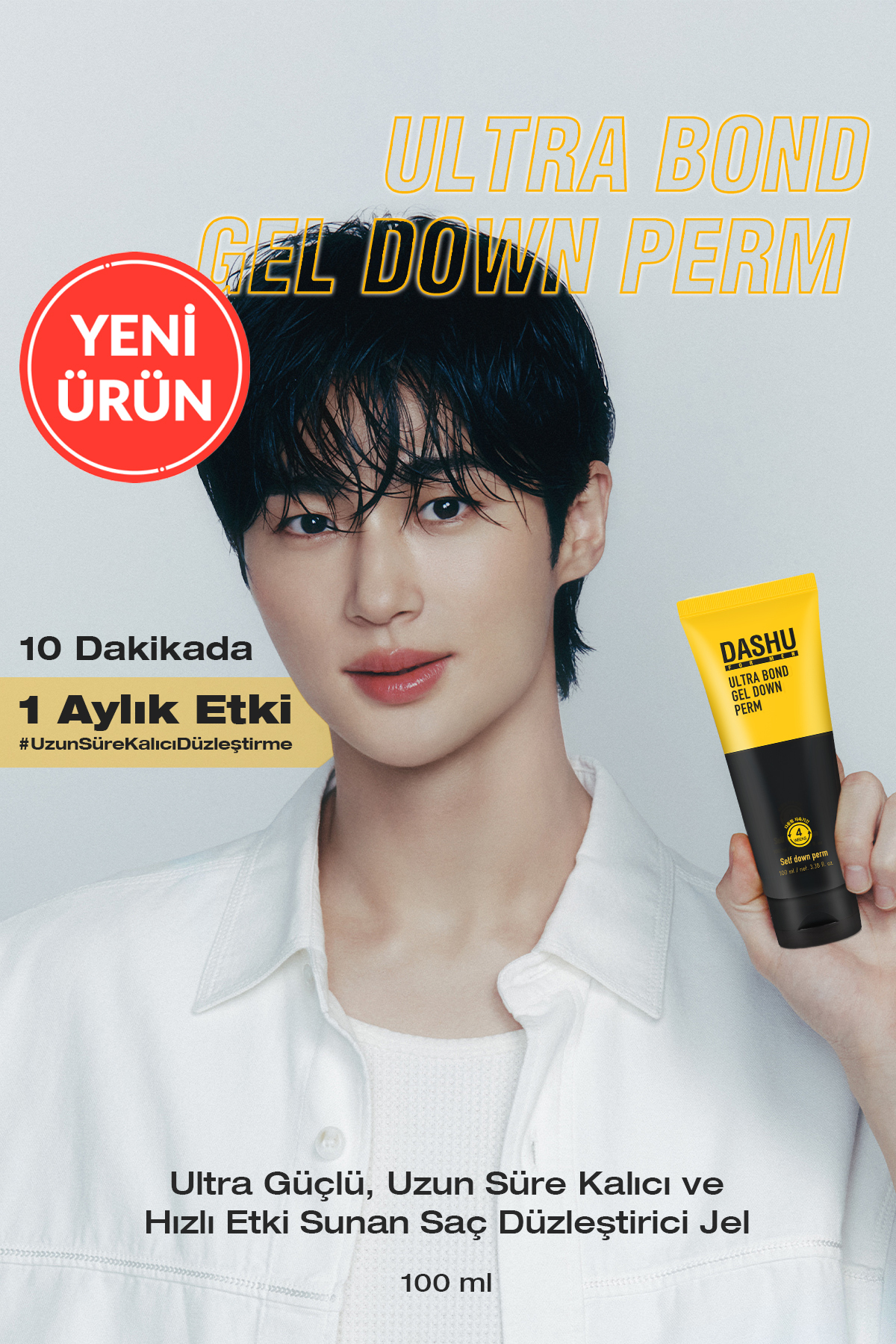 Dashu Ultra Güçlü Hızlı & Uzun Süre Etkili Düzleştirici Jel For Men Premium Ultra Bond Gel Down Perm — 8719