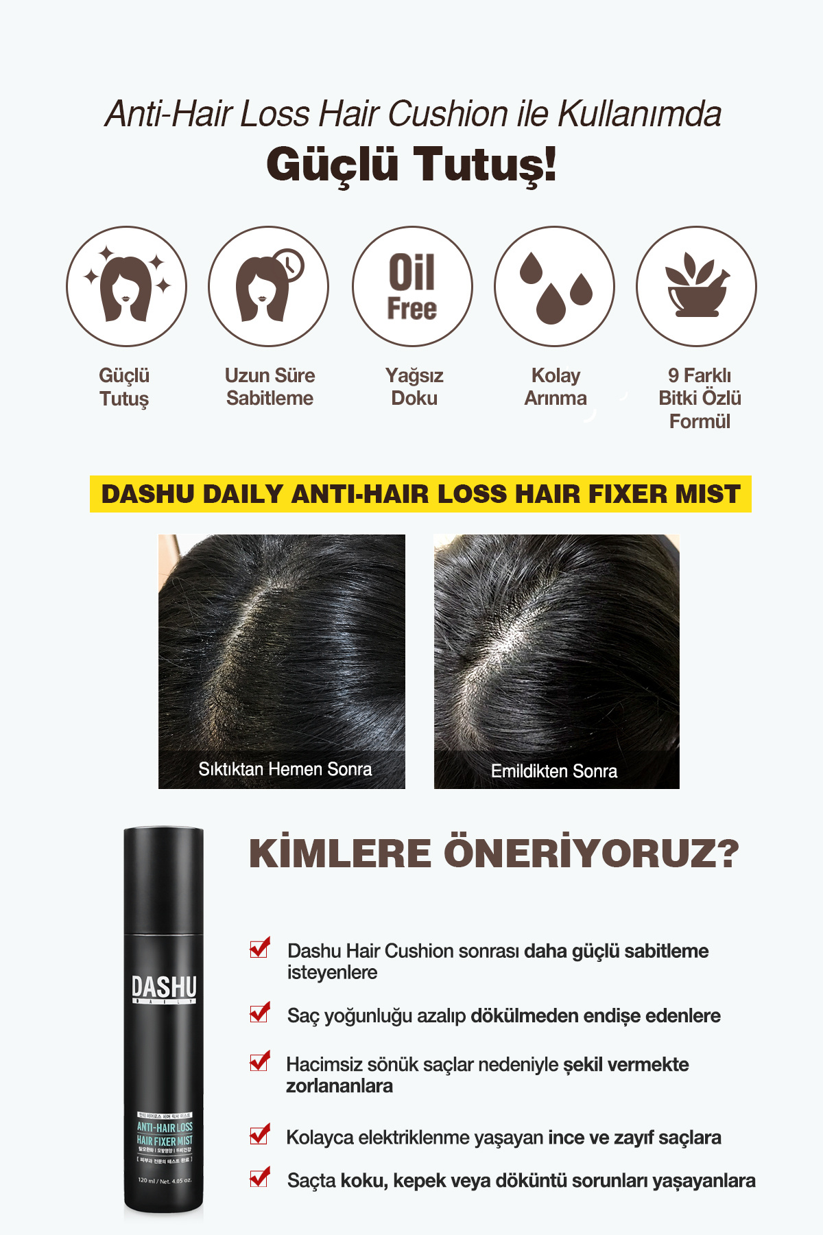 Saç Dökülmesine Karşı Etkili Topik Saç Sabitleyici Mist Daily Anti-Hair Loss Hair Fixer Mist — 8752 — تصویر 3 از 8