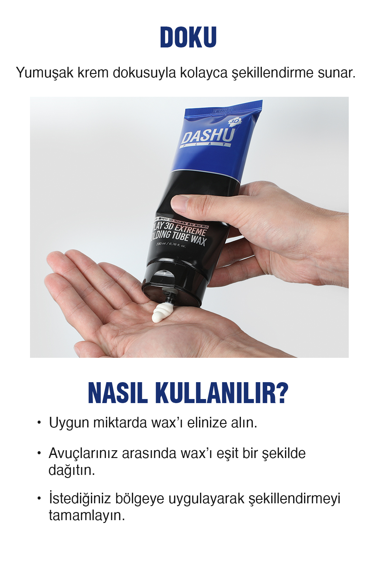 Hijyenik Kullanım Sunan Kalıntı Bırakmayan Ultra Güçlü Play 3D Extreme Holding Tube Wax 200ml — 8707 — تصویر 7 از 8