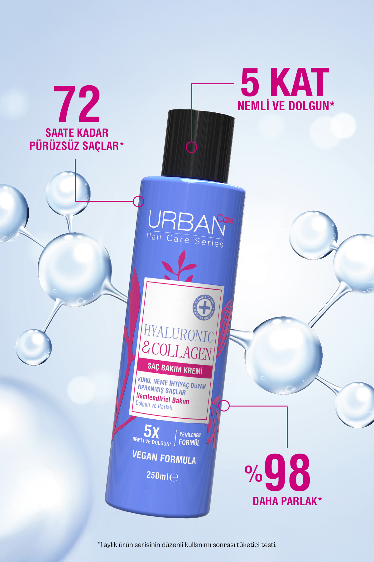 Hyaluronic & Collagen Hacim Veren Saç Bakım Kremi 250 ml-vegan -Ekstra Dolgunlaştırıcı — 8680690712258 — تصویر 4 از 6