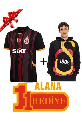 Galatasaray Orijinal Büyük Logolu Sweat 5 Yıldızlı Alternetif Forma Hediyeli