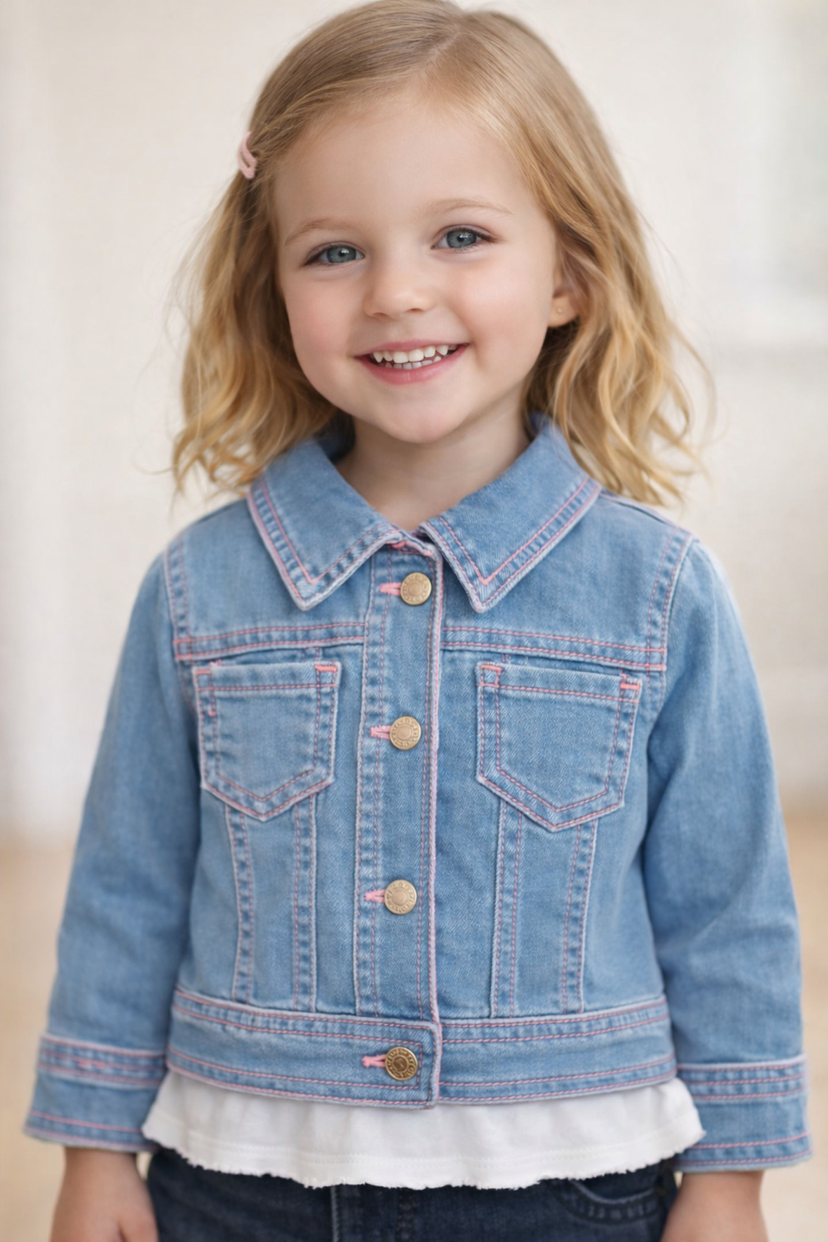 PALMERO Kız Bebek Denim Ceket fotoğrafı 4 (önizleme)
