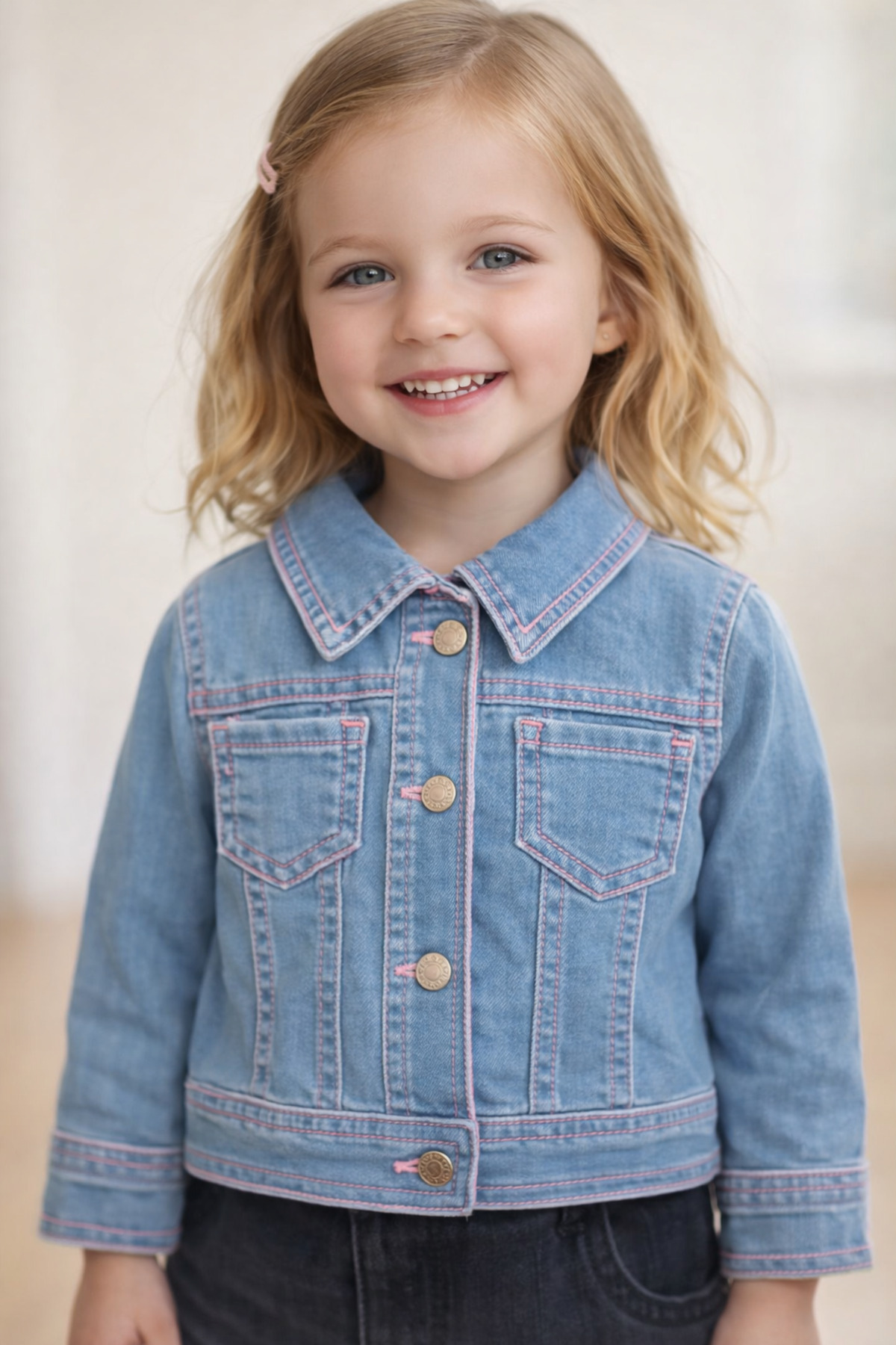 PALMERO Kız Bebek Denim Ceket fotoğrafı 3 (önizleme)