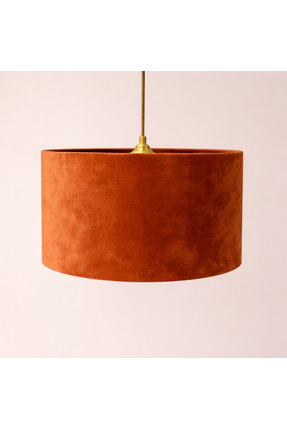 Mivera Maison DEKORATİF KİREMİT KADİFE KUMAŞ KAPLAMA AVİZE(40x20 cm)