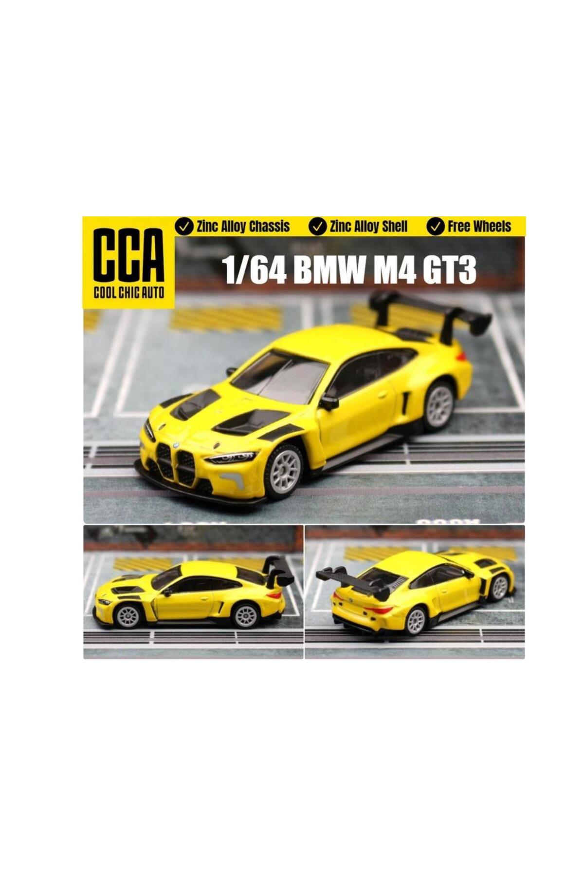 CCA Premium Series BMW M4 GT3 Sarı 1/64 Model Araba - Fiyatı