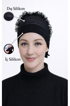Merve Nayir Çift Silikonlu Kaymayan ve Başörtüsü Kaydırmayan Sabitleyici Fırf...