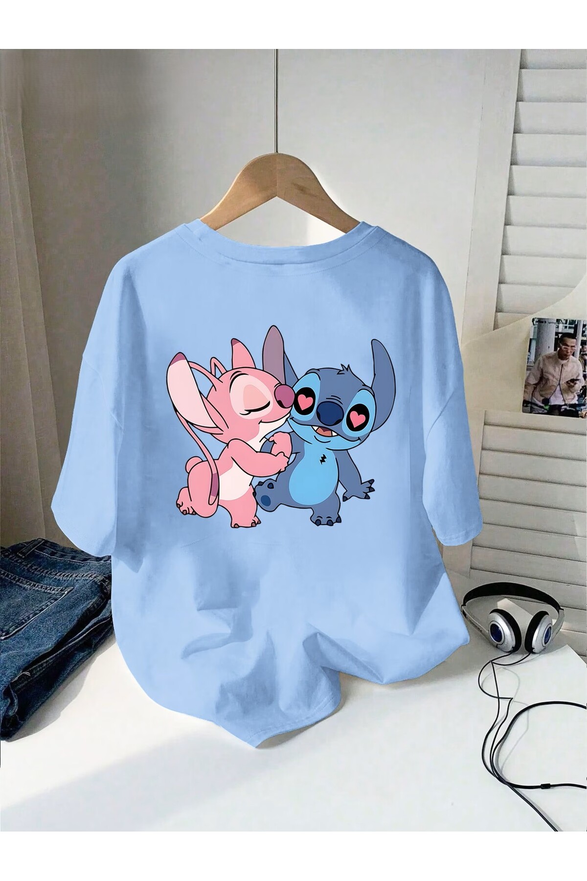 yombaa  AŞK Dolu Stitch Baskılı